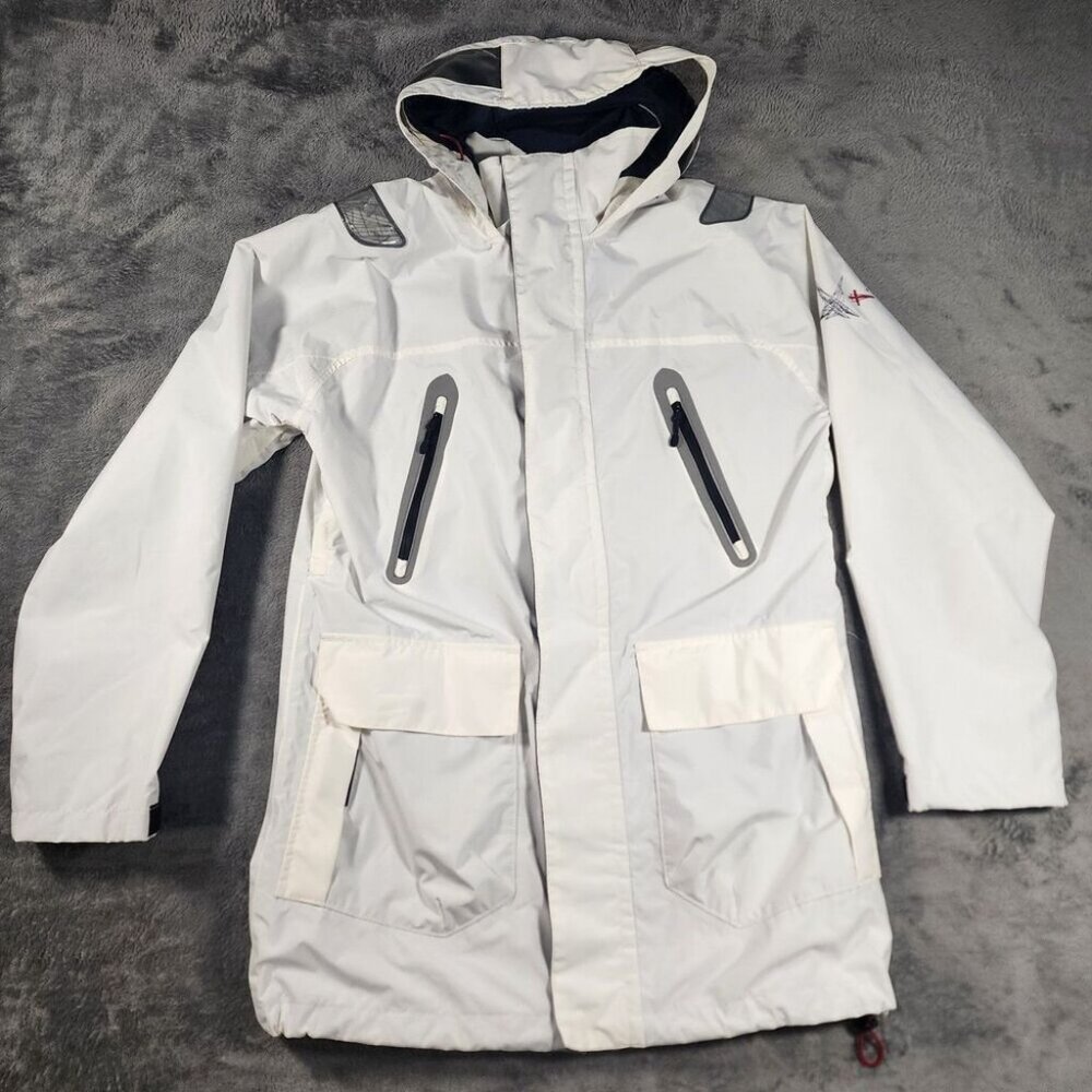 Nautica Men's 30th Anniversary Sea Wall Hooded Parka Rain Jacket Coat Size Small